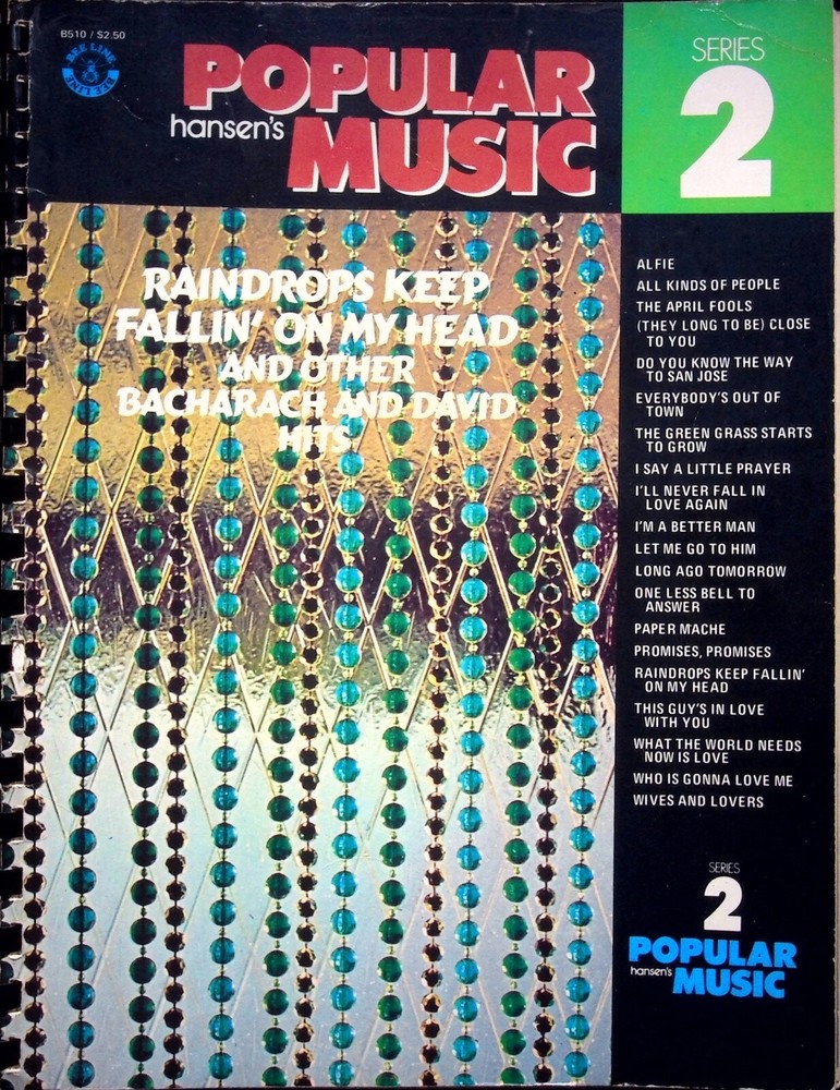 CHARLES HANSEN 2 POPULAR MUSIC RAINDROPS KEEP FALLIN ON MY HEAD 1969 MUSIC SHEET