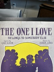 The One I Love Piano Voice Sheet Music Kahn/Jones 1924 Milton Weil