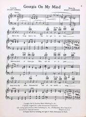 Georgia On My Mind Sheet Music Sonny Dunham Hoagy Carmichael Stuart Gorrell 1941