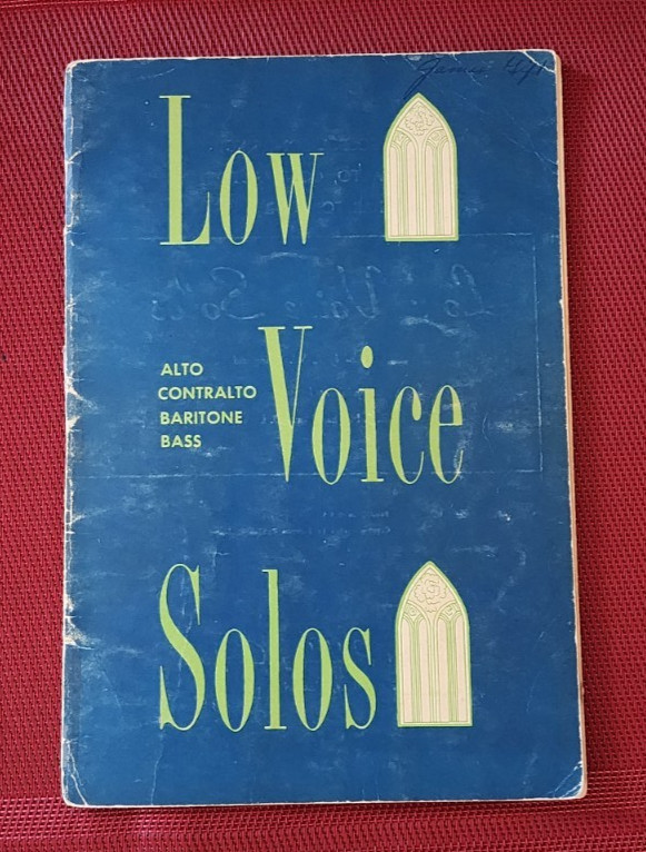 1954 Lillenas LOW VOICE Gospel Music Songbook Alto Contralto Baritone Bass pb