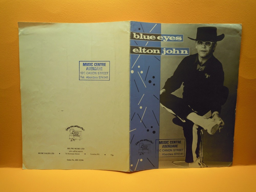 Elton John – Blue Eyes – 1982 Sheet Music