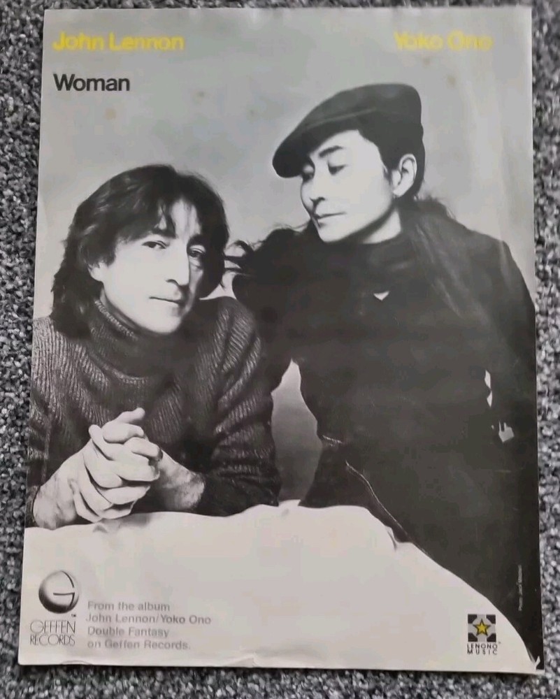 John Lennon & Yoko Ono – Woman – VG Original Sheet Music 1981