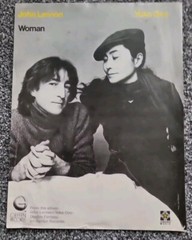 John Lennon & Yoko Ono – Woman – VG Original Sheet Music 1981