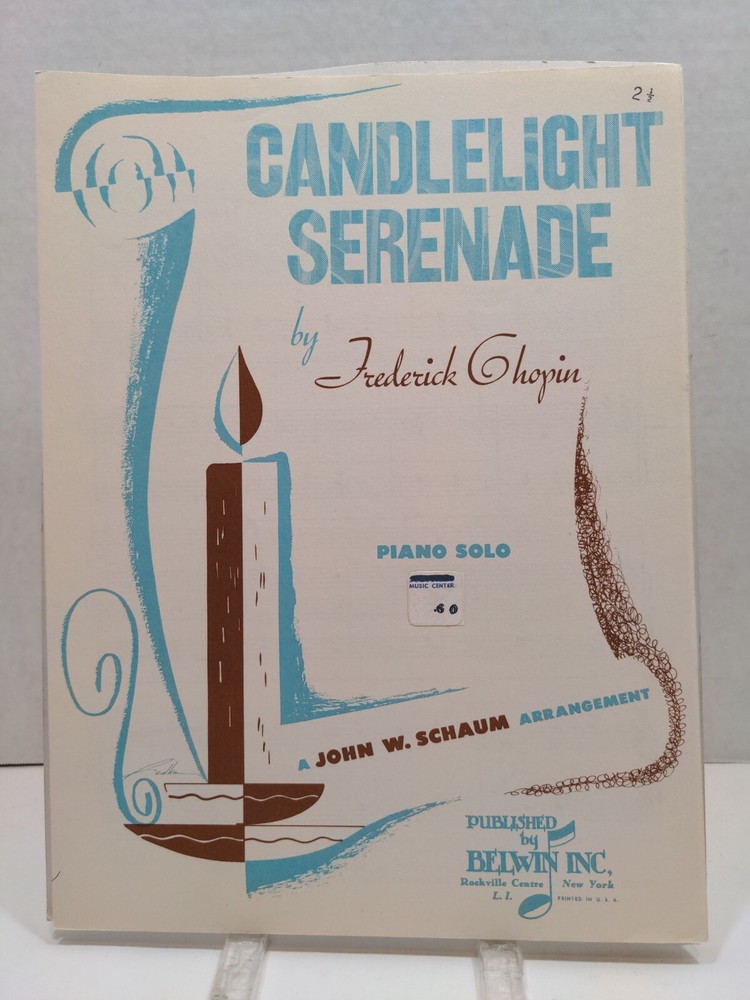 Candlelight Serena Sheet Music Piano Solo Voice Practice Piece Teacher Kids F3AF