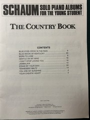Schaum Solo Piano Albums For The Young Student “The Country Book” 1989