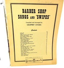 Barber Shop Songs and Swipes Song Book Music 1946 Piano Voice 15 Songs US Seller
