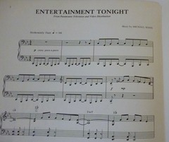 ENTERTAINMENT TONIGHT Theme Sheet Music 1982 Piano Solo Music by Michael Mark