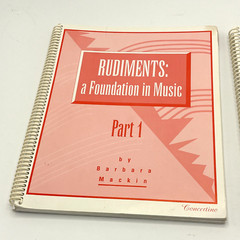 Rudiments: A Foundation in Music Part 1 & 2 by Barbara Mackin Sheet Music
