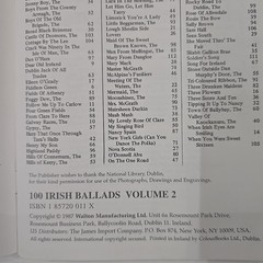 100 Irish Ballads Volume 2 (Words, Music, Guitar Chords with CD Included) 1987