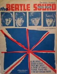 Vintage Beatles sheet music book. Easy for piano. Six songs 19 pages.