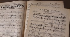 Five Foot Two Eyes of Blue Fox Trot for Piano & Ukulele sheet music 1925 Vintage