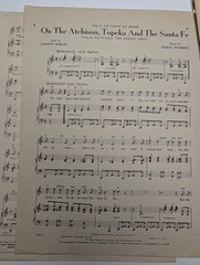 1945 On The Atchison Topeka & The Santa Fe Sheet Music Judy Garland Harvey Girls