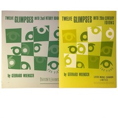 Twelve Glimpses Into 20th Century Idioms Piano Lot of 2 NOS Gerhard Wuensch