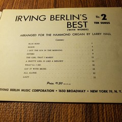 Irving Berlin&rsquo;s Best No 2 Vocal Selections Hammond Organ Irving Berlin