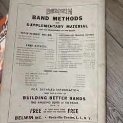 VTG Clarinet Music Books Lot of 3 Belwin Band Builder B Flat Cornet Part 1 2 3