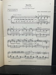 Prokofieff Marche from Opera Love for Three Oranges Piano Voice Sheet Music 1943