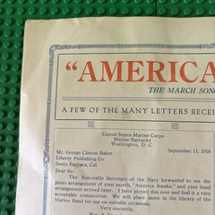 AMERICA AWAKE SHEET MUSIC GEORGE CLINTON BAKER LIBERTY SANTA BARBARA CA USA