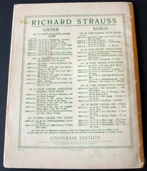 RICHARD STRAUSS LIEDER ALBUM HIGH VOICE SHEET MUSIC BOOK II (1954) AUSTRIA