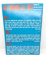 All Organs-All Hits Vol.3 Bourne Co. 1963 Contains 15 Songs Sheet Music Book