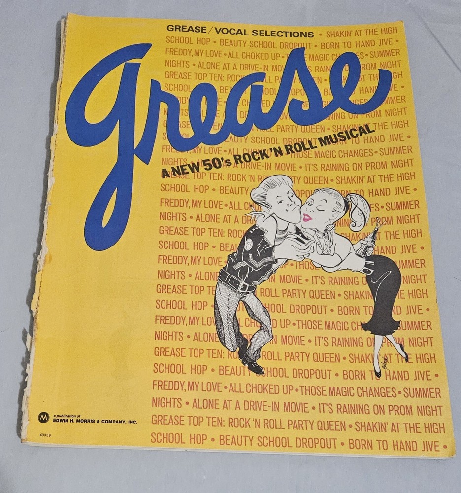 Grease Vocal Selections 50&rsquo;s Rock n Roll Musical by Jim Jacobs & Warren Casey