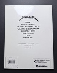Metallica Master Of Puppets Guitar /Vocal Sheet Music Book With Tablature