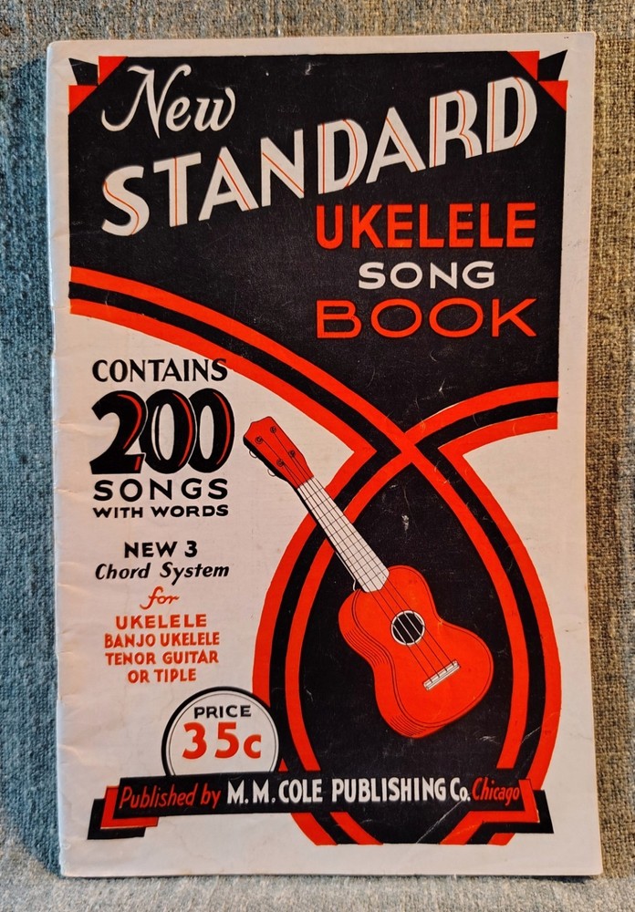 UKELELE SONG BOOK 🧡🖤 200 Songs With Words 1927 New Standard Banjo Tenor Guitar