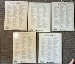 Irving Berlin 5 Songbooks: Ballads, Ragtime, Novelty, Broadway, Movies. 1981