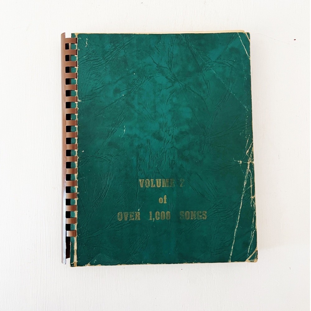 Vintage Volume 2 of Over 1,000 Songs Songbook Spiral Bound Fake Book