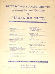 Organ Prelude in G Minor by J. S. Bach for Piano Trans by A. Siloti 1924 NF-