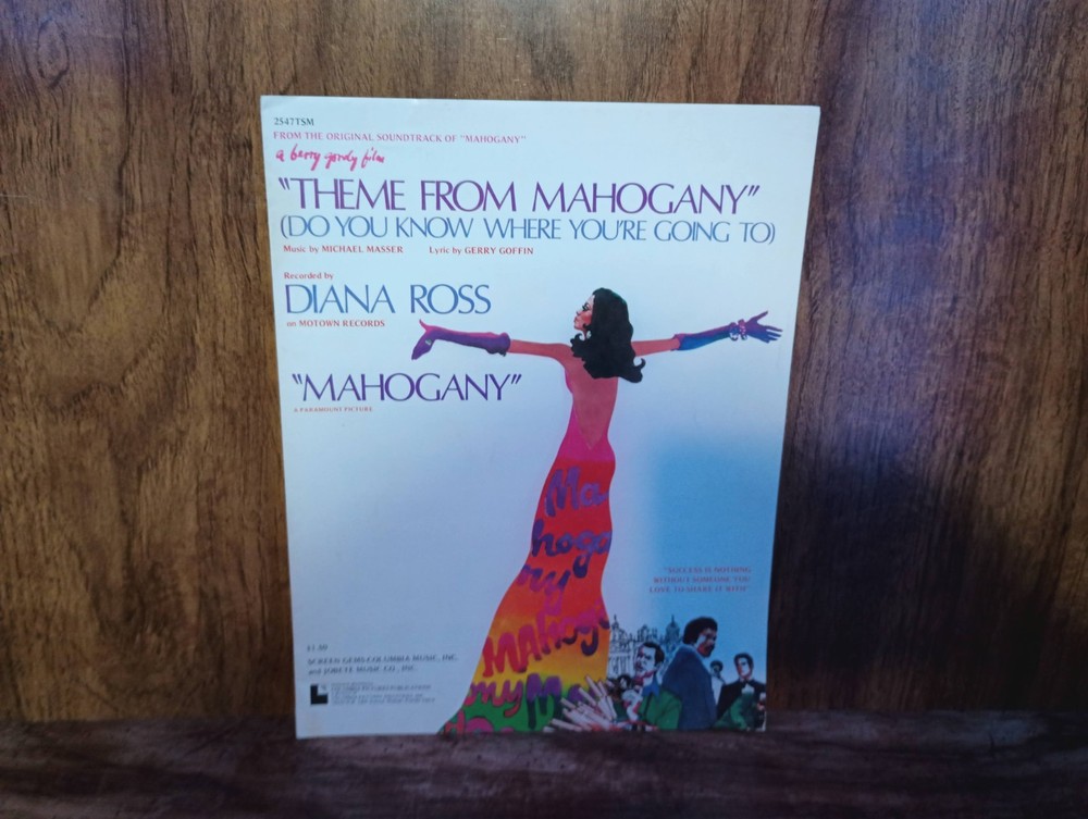 Theme From Mahogany Diana Ross Sheet Music English Vintage Pop Ballad