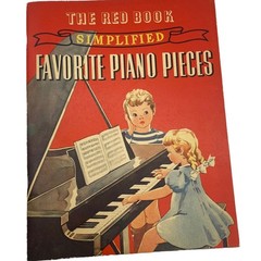 Vtg 1939 Whitman Red Book Simplified Favorite Piano Pieces Music Nostalgic Songs