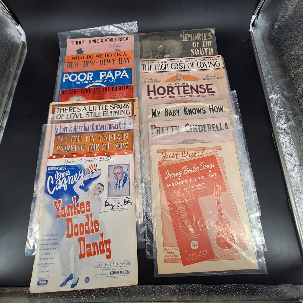 Vintage Sheet Music Lot 14 Songs Irving Berlin James Cagney Yankee Doodle Dandy