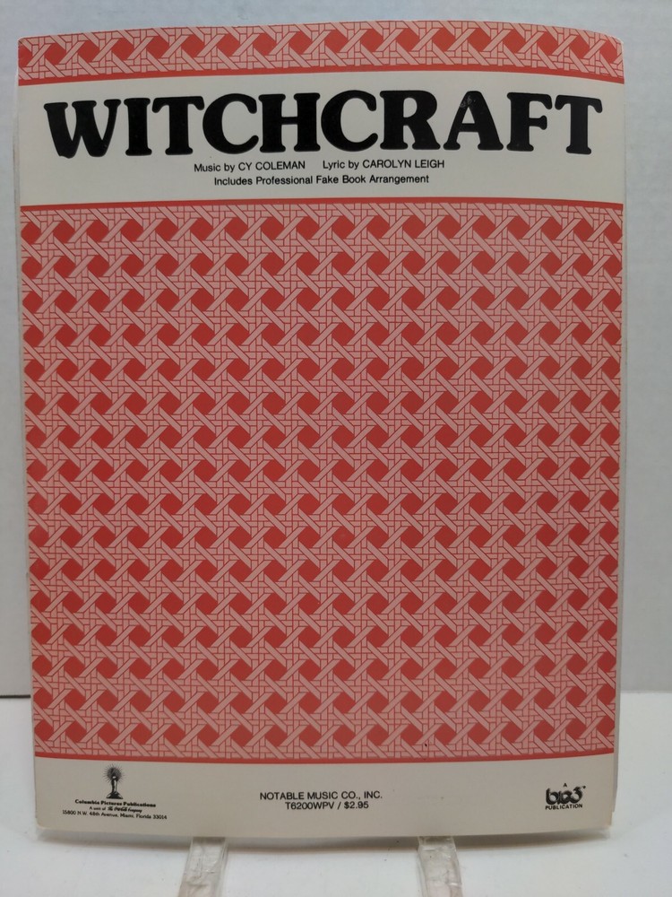 Witchcraft Sheet Music Frank Sinatra Piano Voice Guitar Easy Listening Jazz F4Y