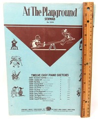At The Playground Sheet Music 1944 Piano Only Schwab Clean Antique US Seller us