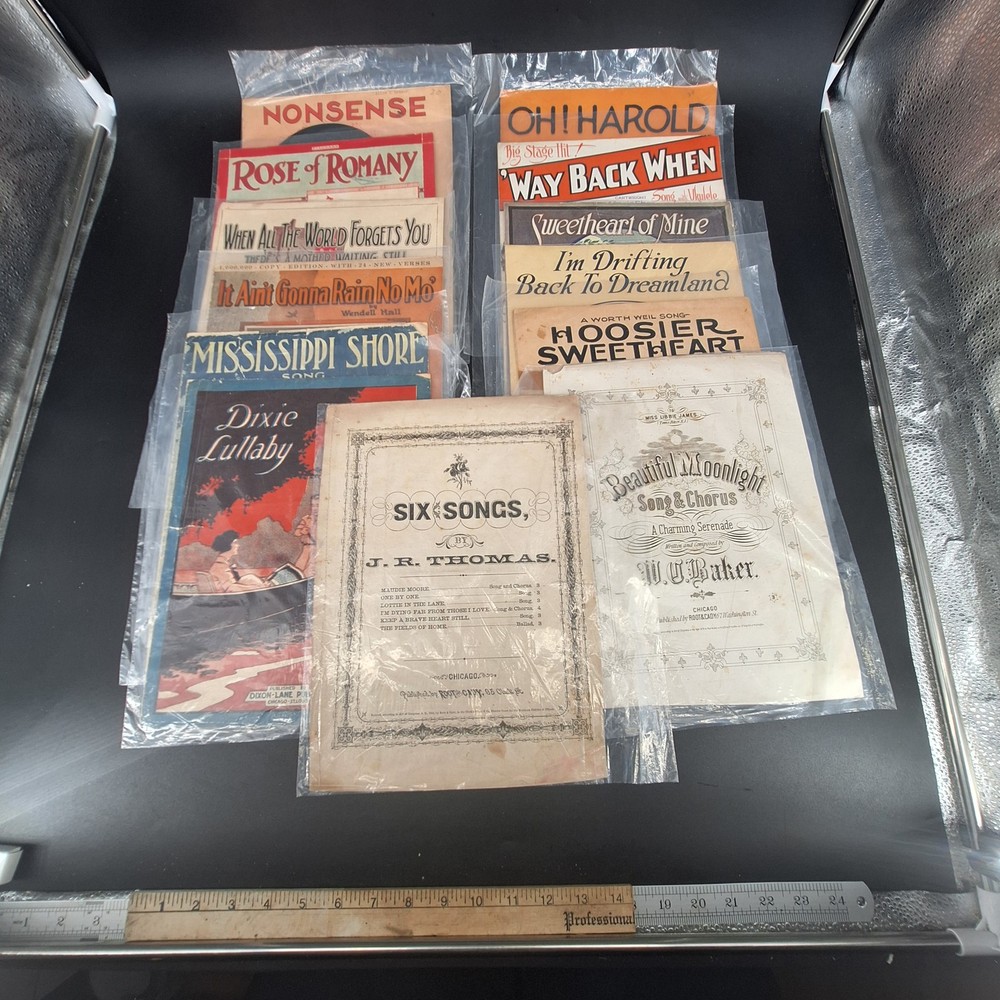 Vintage Antique Sheet Music Lot 12+ Songs WWI Era Ragtime Pop Ballads Chicago