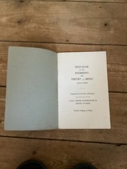 Text book of the rudiments and theory of music, Junior Division