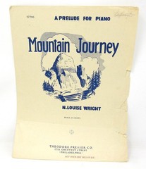 A Mountain Journey Sheet Music 1946 Prelude for Piano Wright Beginner US Seller
