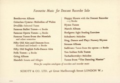 Famous Ballet Tunes 1 Descant Recorder 1950 Walker RMS #237 Swan Lake Can-Can