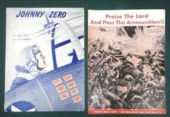 LOT 1940s vintage 7 PIANO WWII SHEET MUSIC johnny zero pass ammo salvation army+