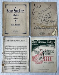 Lot of 41 Vintage/Antique Sheet Music for PIANO – WALTZES (1890s-1940s)