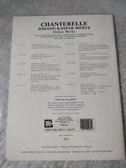 Johann Kasper Mertz Unpublished Classical Guitar Solos Sheet Music