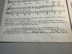 Vintage The Little Drummer Boy By Harry Simeone Music Sheet Mixed Voices S.A.T.B