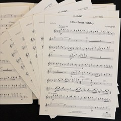 Otter Point Holiday Robert Sheldon Concert Band Score Parts Grade 4 Alfred