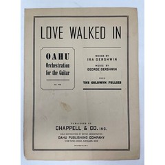 1938 Vintage Love Walked In Hawaiian Guitar Sheet Music Ira George Gershwin