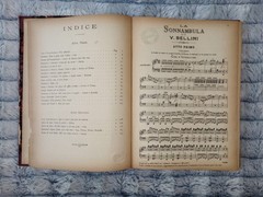 Antique Vincenzo Bellini La Sonnambula Canto E Pianoforte Complete Opera HC Book