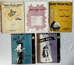 Lot of 41 Vintage/Antique Sheet Music for PIANO – WALTZES (1890s-1940s)