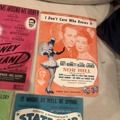 5 Movie Sheet music 20th Century-Fox State Fair, Iceland, Nob Hill, Coney Island