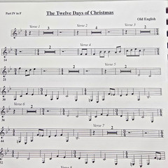28 Christmas Carols for French Horn Quartet Parts I to IV in F Music Book Scores