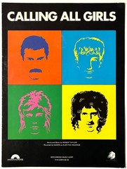 1982 QUEEN « CALLING ALL GIRLS » SHEET MUSIC – ROCK ERA FREDDIE MERCURY BRIAN MAY