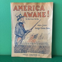 AMERICA AWAKE SHEET MUSIC GEORGE CLINTON BAKER LIBERTY SANTA BARBARA CA USA